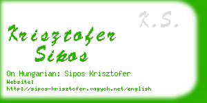 krisztofer sipos business card